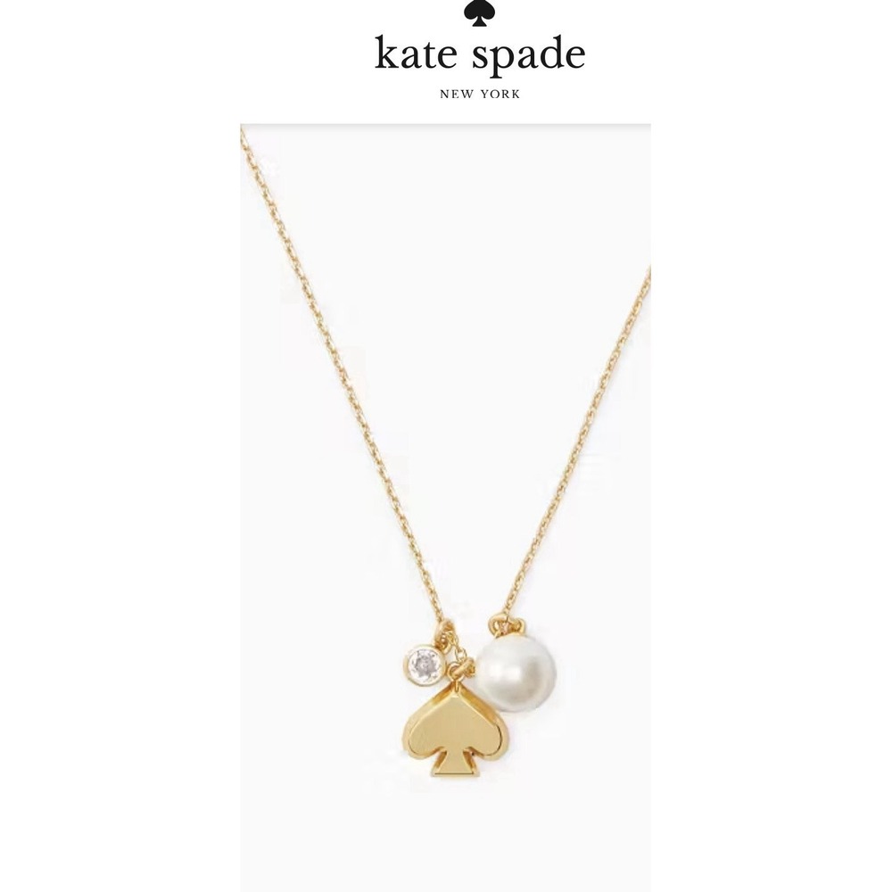 Everyday Spade Pearl Charm Necklace By‎ Kate Spade